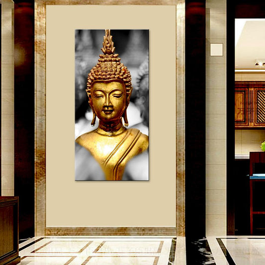 Beautiful Golden Buddha Canvas Printed Spiritual Wall Painting