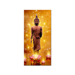 Buddha Statue In Water Painting Canvas Printed Wall Painting