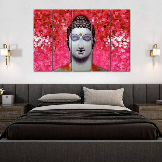 Colorful Buddha in Wall Painting