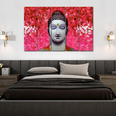 Colorful Buddha in Wall Painting