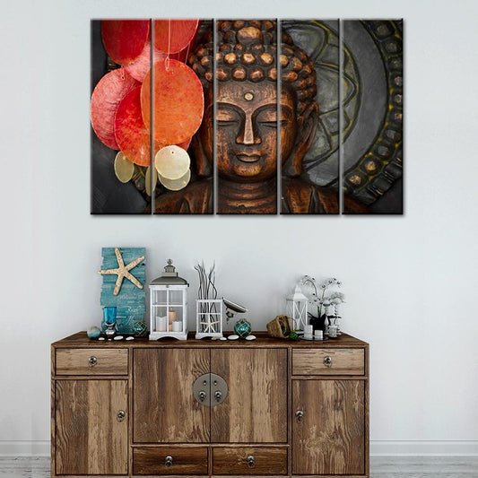 Buddha Statue Meditation Wall Painting