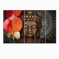 Buddha Statue Meditation Wall Painting