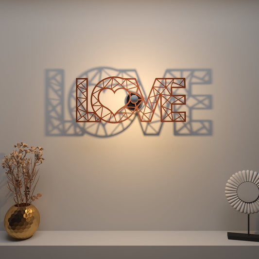 Love Creative design Shadow lamp
