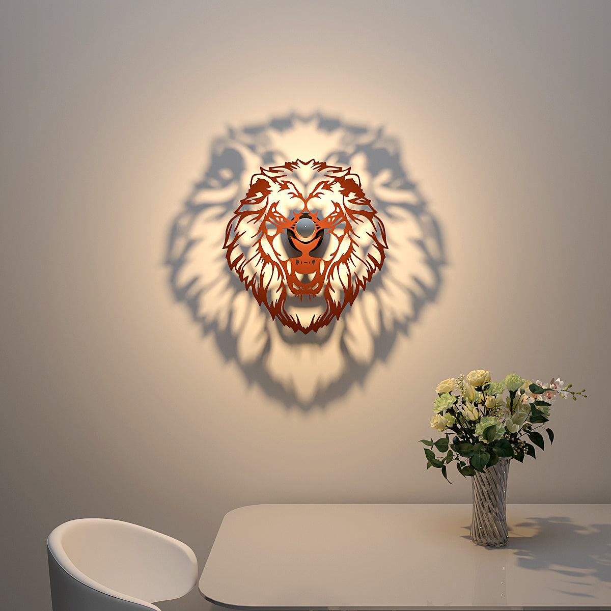 Lion Face Creative Shadow lamp